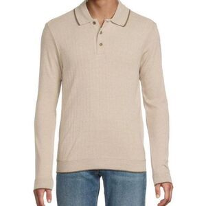 Joe’s Jeans Ribbed Polo Sweater Sand Size M